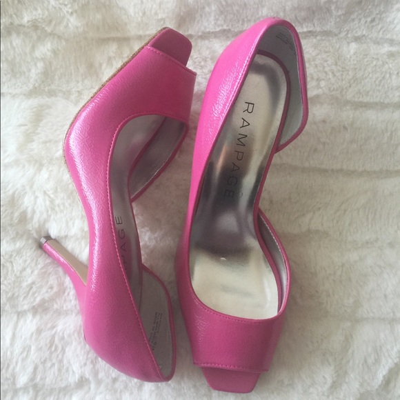 Rampage Shoes - Rampage Pink Open Toe Heels